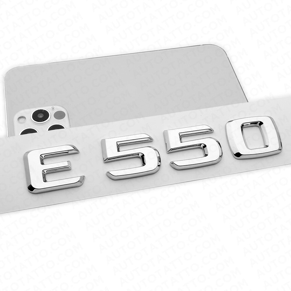 99-14 E 550 AMG Letter Emblem Trunk Logo Nameplate Badge Decorate Sport Chrome