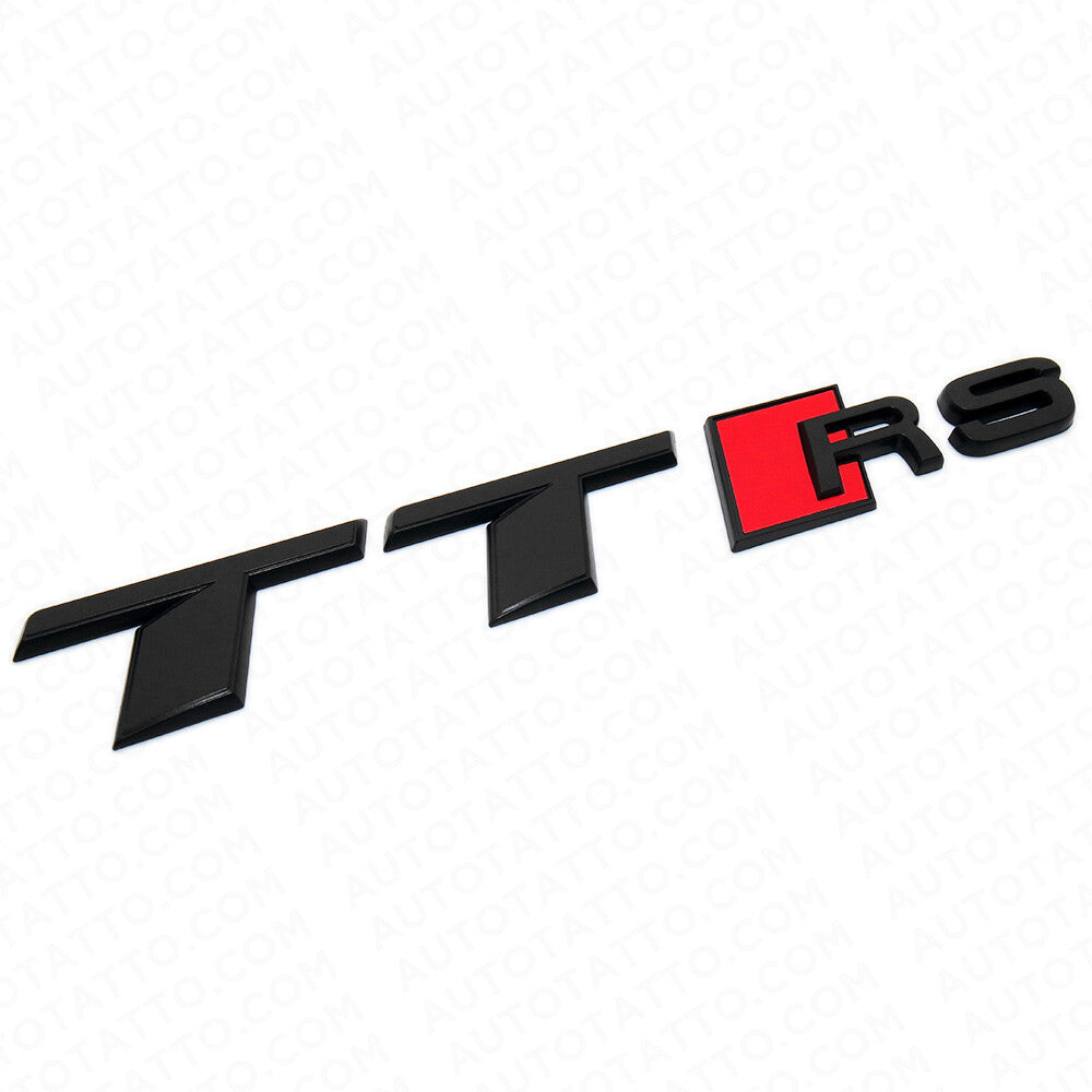 Audi TT RS Matte Black Rear Letter Tail Nameplate Trunk Emblem Badge Sport
