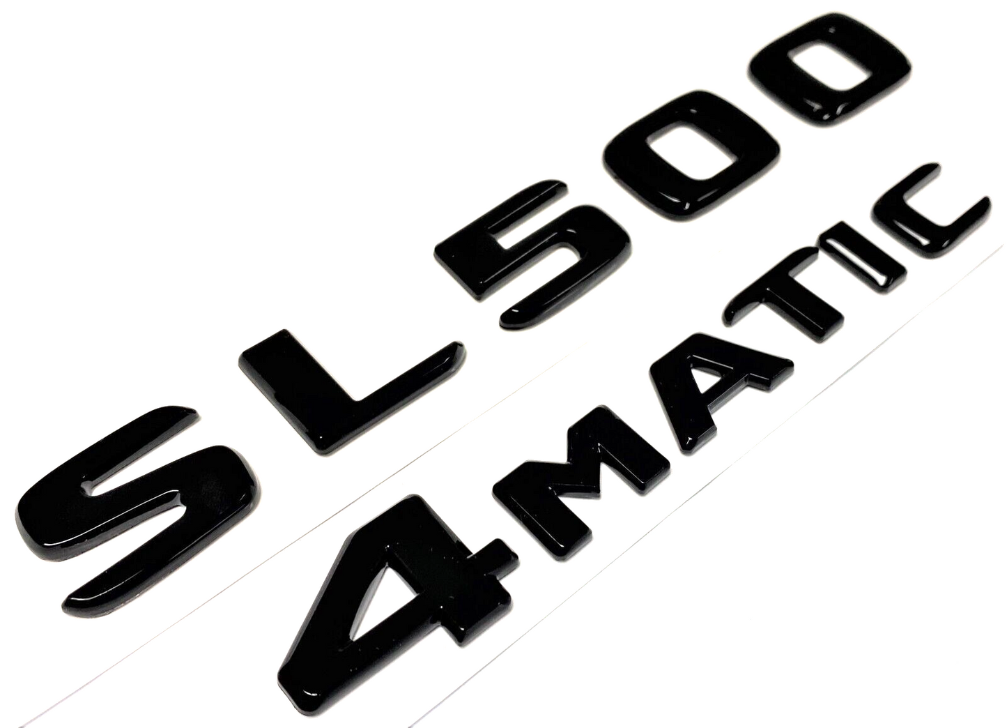 SL500+4MATIC BLACK FOR MERCEDES REAR TRUNK EMBLEM BADGE PLATE DECAL NUMBER