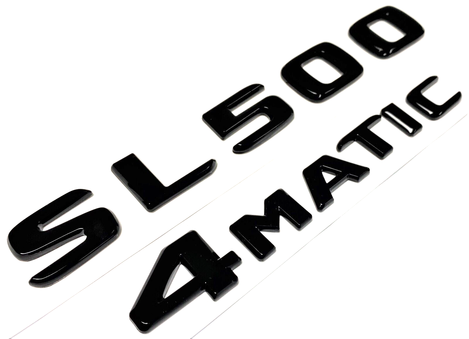 SL500+4MATIC BLACK FOR MERCEDES REAR TRUNK EMBLEM BADGE PLATE DECAL NUMBER