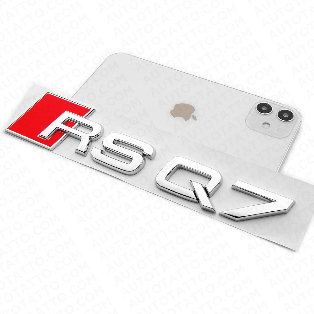 Audi RS Q7 Chrome Rear Letter Liftgate Nameplate Trunk Emblem Badge Sport