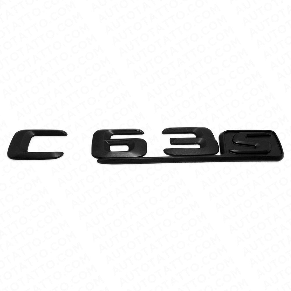 15-16 C 63 S AMG Letter Emblem Trunk 3D Logo Badge Decorate Sport Matte Black