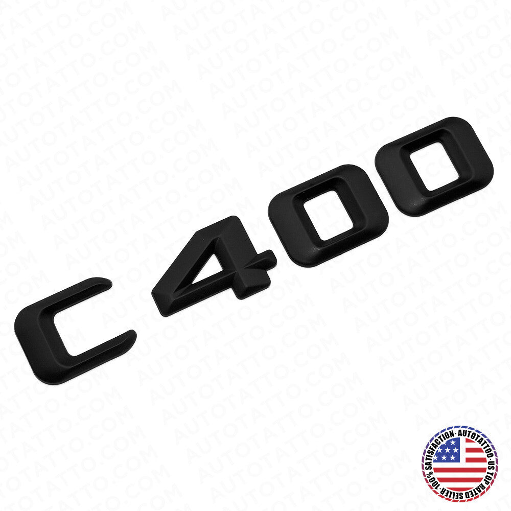 2015 C400 Emblem Trunk Lid Letter Logo Nameplate Badge Decorate AMG Matte Black