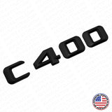 2015 C400 Emblem Trunk Lid Letter Logo Nameplate Badge Decorate AMG Matte Black