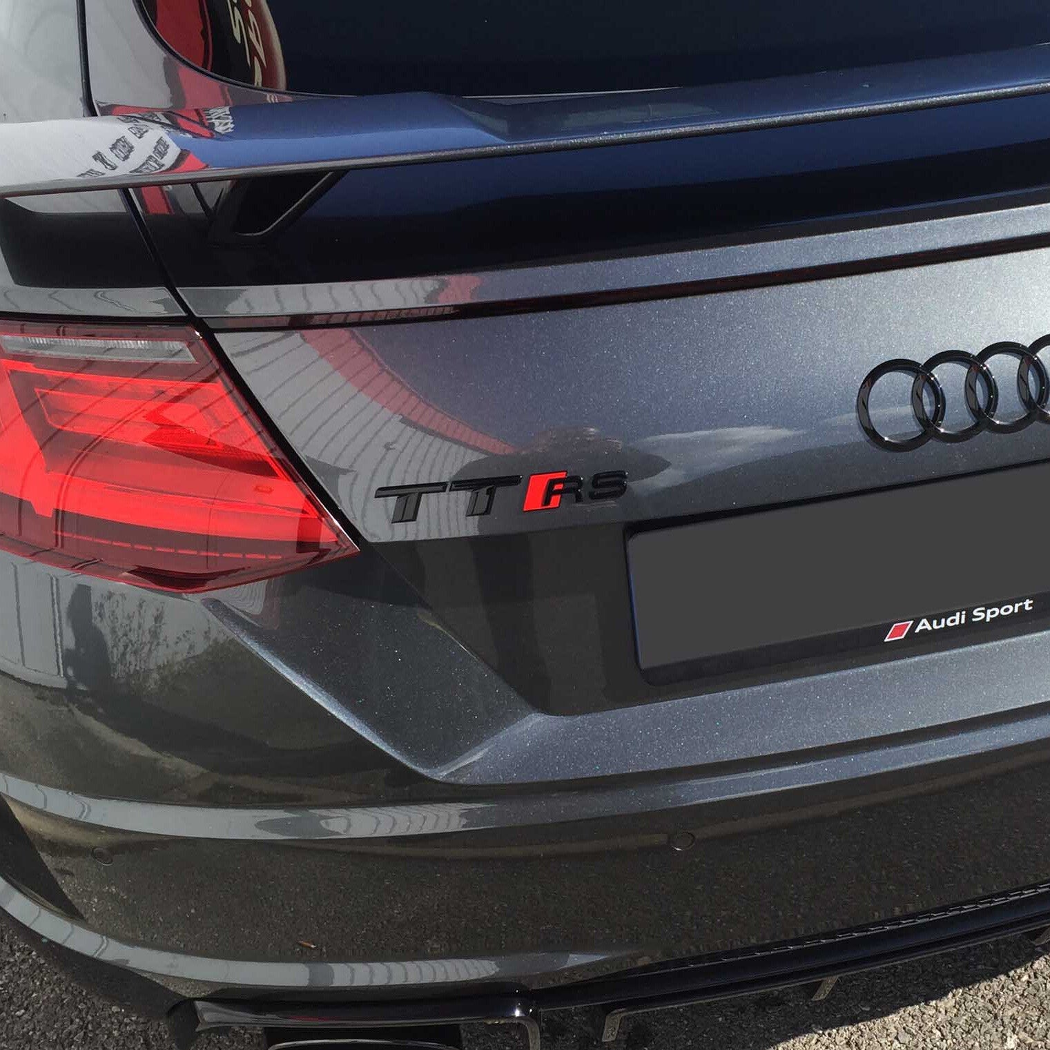 Audi TT RS Gloss Black Rear Letter Tail Nameplate Trunk Emblem Badge Sport