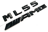 2X Gloss BLACK ML55+AMG FOR MERCEDES ML550 REAR TRUNK EMBLEM BADGE NAMEPLATE