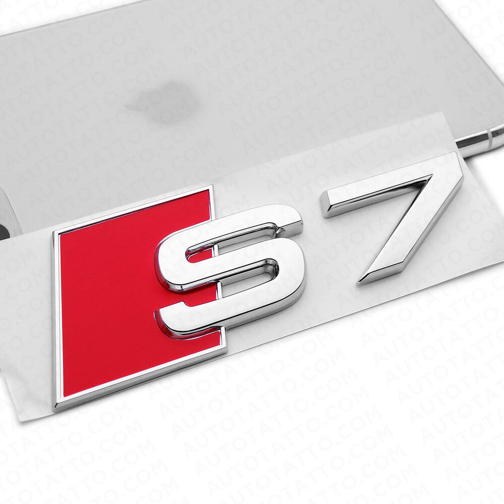 For Audi S7 OEM Chrome Rear Letter Tail Badge Trunk Emblem Badge Logo Sport