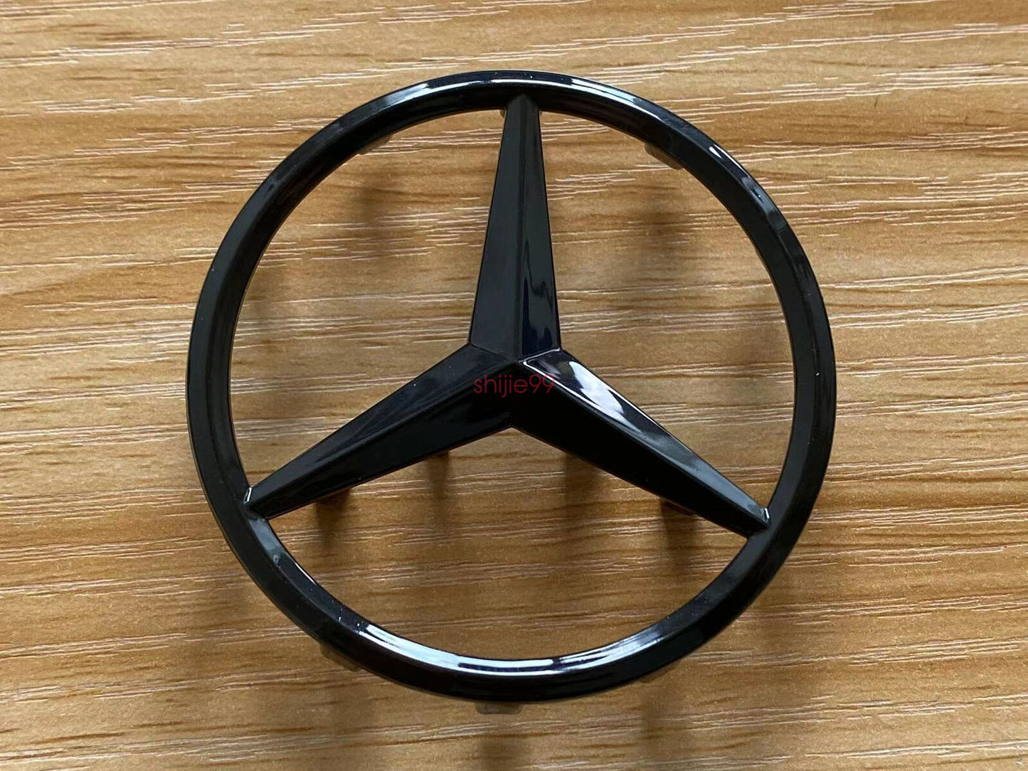 NEW FOR Mercedes-Benz ML GL w/ Pins Glossy Black Star Emblem Badge 57mm AMG