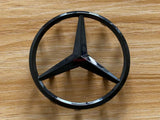NEW FOR Mercedes-Benz ML GL w/ Pins Glossy Black Star Emblem Badge 57mm AMG