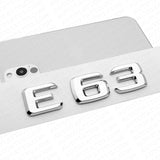 07-13 E 63 AMG Letter Emblem 3D Trunk Logo Nameplate Badge Decorate Sport Chrome
