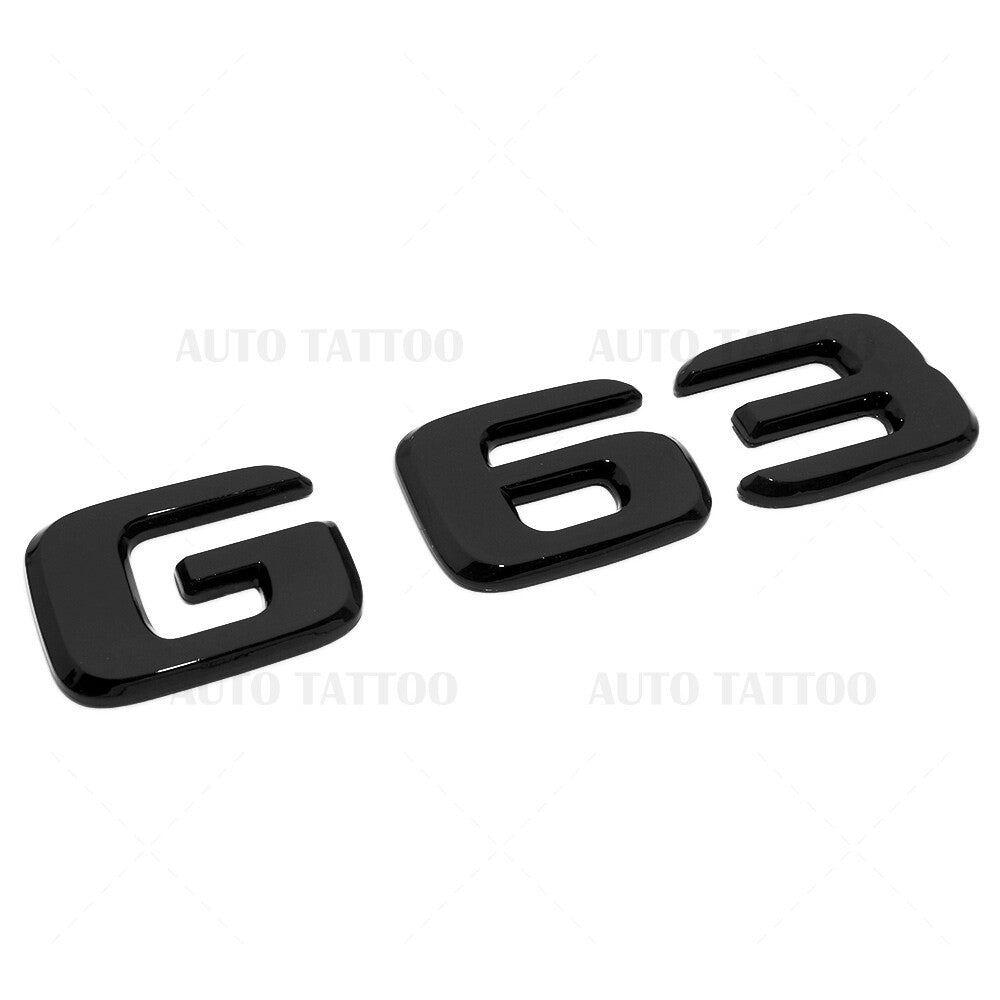 19-21 G63 AMG Letter Emblem Rear Body Logo Nameplate Badge Decorate Gloss Black