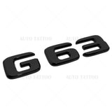 19-21 G63 AMG Letter Emblem Rear Body Logo Nameplate Badge Decorate Gloss Black