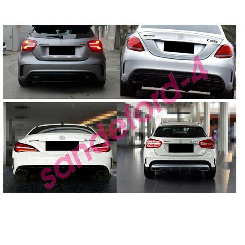 Black GLC43 AMG BITURBO 4MATIC Trunk Fender Badges Emblems for Mercedes ben