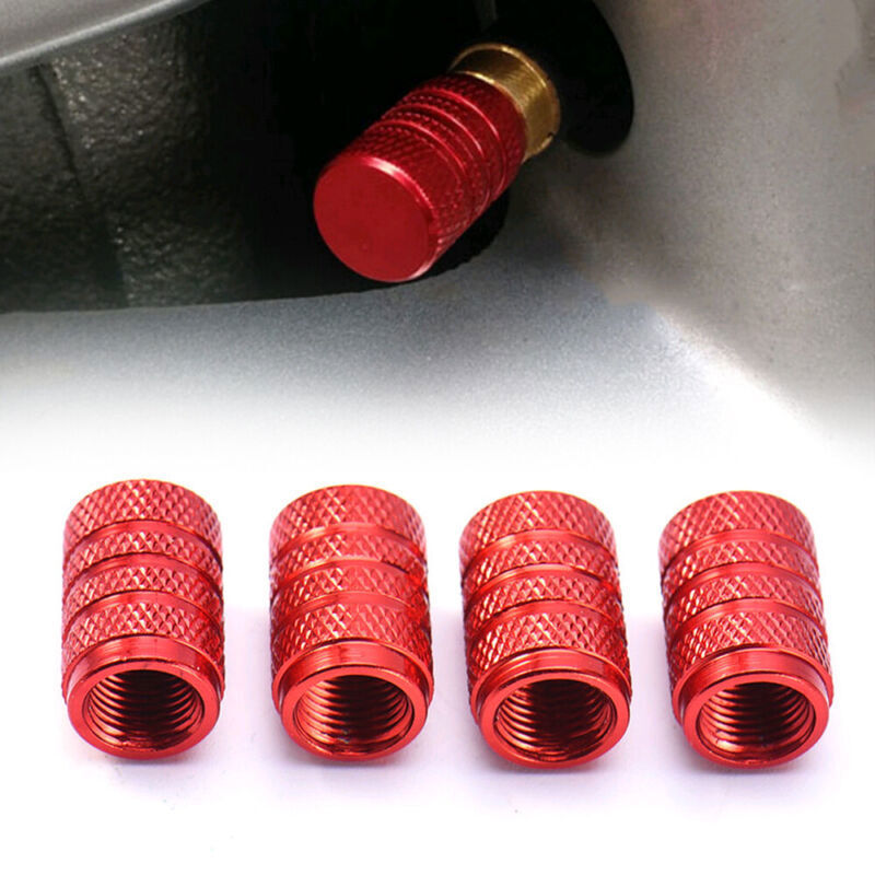 4x Tire Valve Stem Caps Car Wheel Rim Air Valve Screw Covers