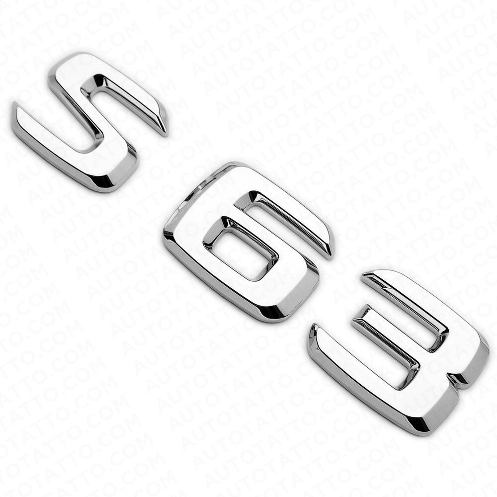 07-13 S 63 AMG Letter 3D Emblem Trunk Logo Nameplate Badge Decorate Sport Chrome