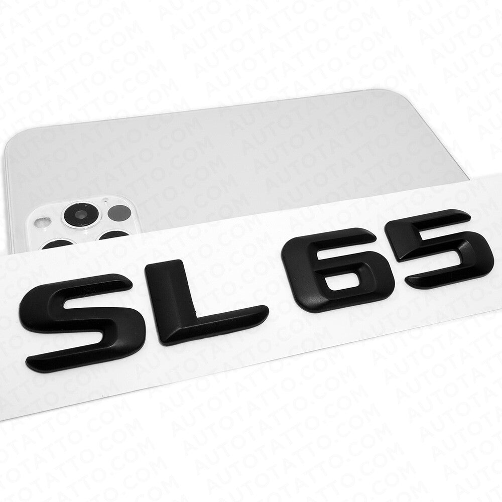 15-16 SL 65 AMG Letter 3D Emblem Trunk Logo Nameplate Badge Decorate Matte Black