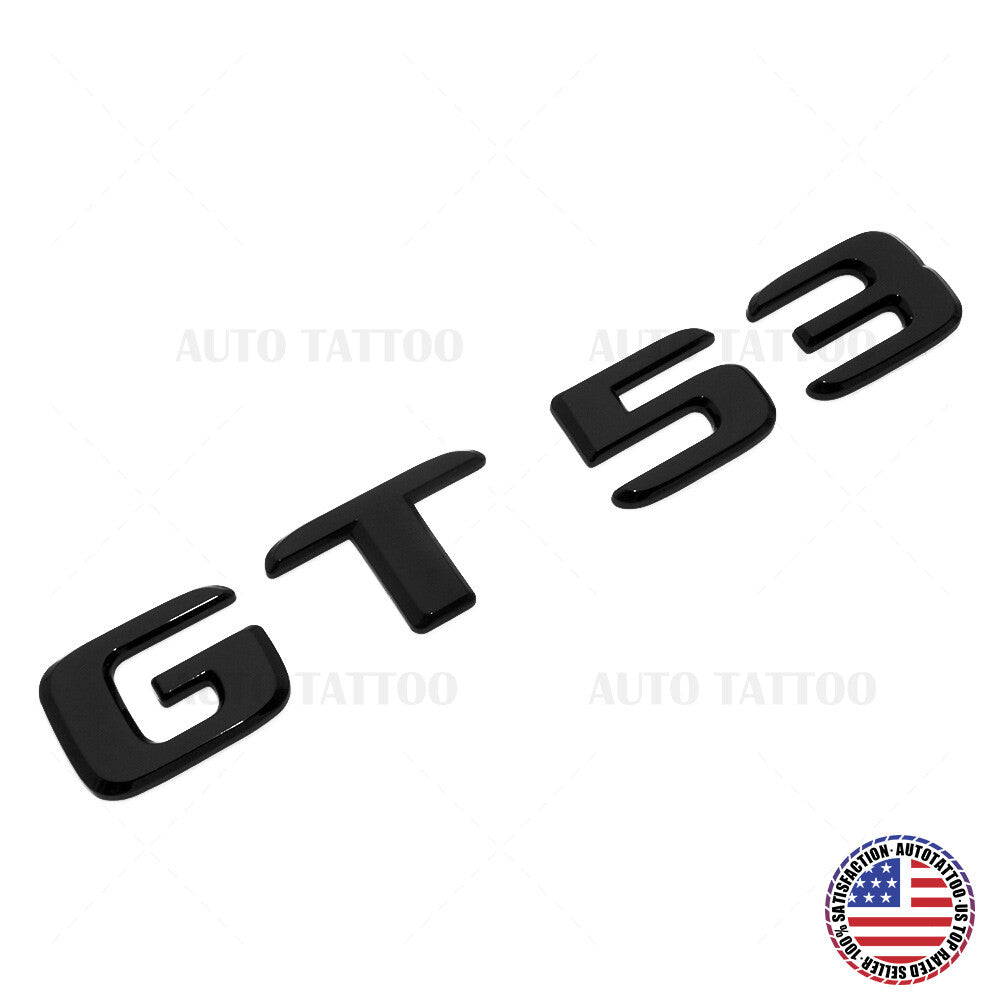 Mercedes AMG GT 53 Letter Emblem Trunk Logo Nameplate Badge Decorate Gloss Black