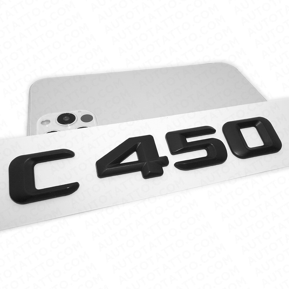 2016 C450 Emblem Trunk Lid Letter Logo Nameplate Badge Decorate AMG Matte Black