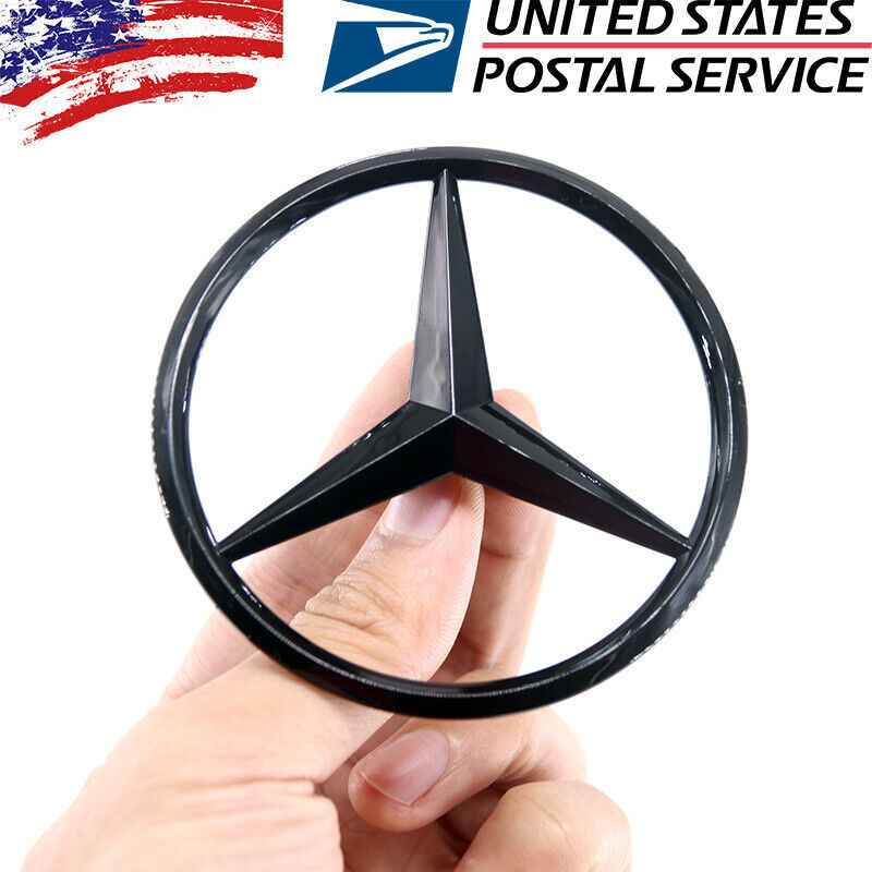 GLOSS BLACK MERCEDES CLS W218 2012-2018 REAR TRUNK BOOT LID STAR BADGE EMBLEM US