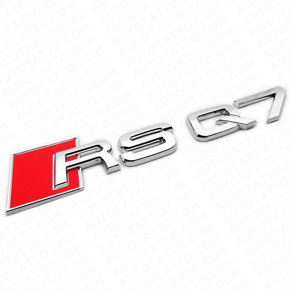 Audi RS Q7 Chrome Rear Letter Liftgate Nameplate Trunk Emblem Badge Sport