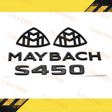 4pcs Gloss Black ABS Trunk Emblem Badge Sticker for S-Class W222 Maybach S450