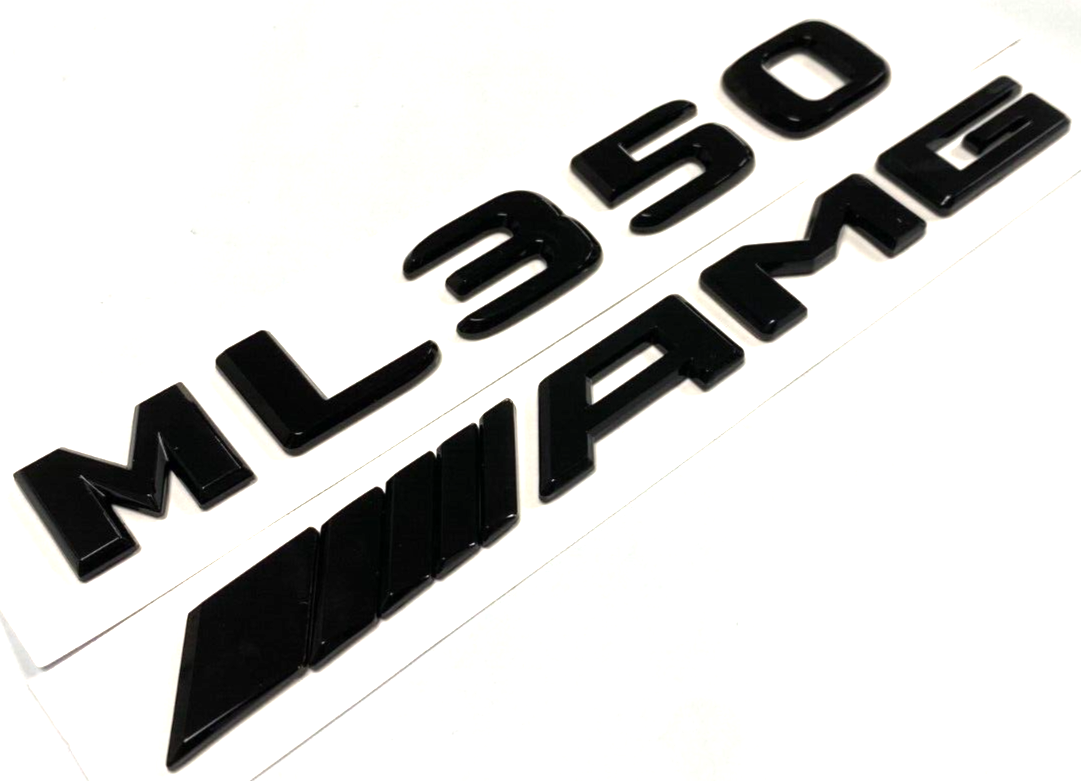 BLACK ML350+ AMG FOR MERCEDES REAR TRUNK EMBLEM BADGE NAMEPLATE DECAL NUMBERS