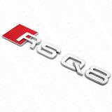 Audi RS Q8 OEM Chrome Rear Letter Liftgate Nameplate Trunk Emblem Badge Sport