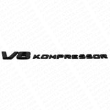 2x Mercedes 03-11 Gloss Black V8 Kompressor Side Fender Logo Marker Emblem Badge