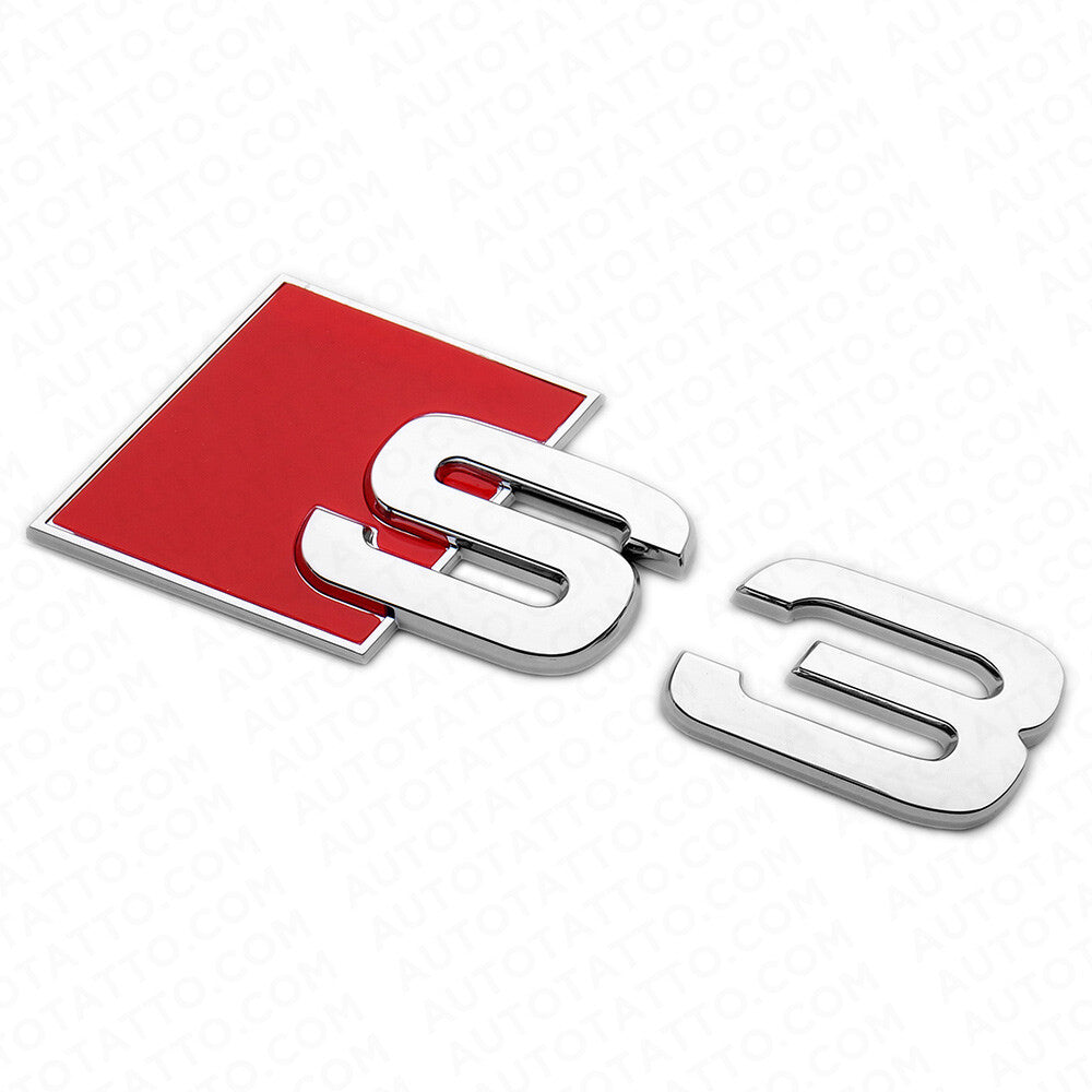 Audi S3 OEM Chrome Rear Letter Tail Nameplate Trunk Emblem Badge Sport Sline