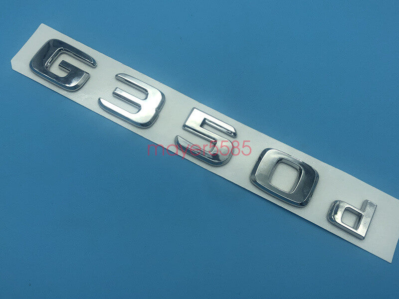 Chrome " G350d " Number Letters Rear Trunk Badge Emblem for Mercedes Benz G350d
