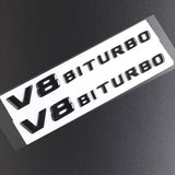 3PCS G63+ V8 BITURBO Gloss Black Emblem Badge Set For Mercedes Benz W463 W464