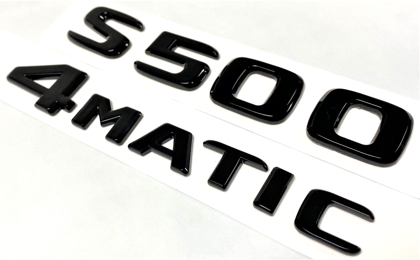 S500+4MATIC BLACK FOR MERCEDES REAR TRUNK EMBLEM BADGE NAMEPLATE DECAL NUMBER