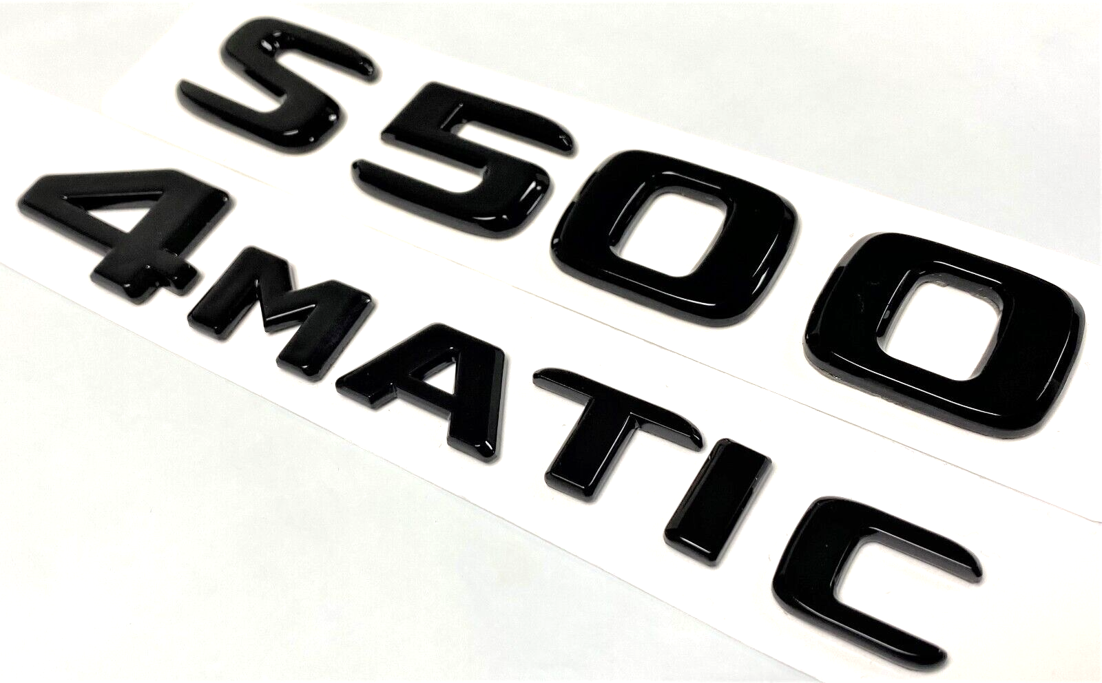 S500+4MATIC BLACK FOR MERCEDES REAR TRUNK EMBLEM BADGE NAMEPLATE DECAL NUMBER