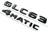 BLACK GLC63+4MATIC FOR MERCEDES GLC63 LIFTGATE REAR TRUNK NAME EMBLEM BADGE