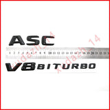 Black C43+AMG+STAR Rear Star Badge Emblem for Mercedes-Benz C-Class W205 4DR