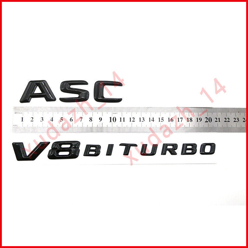 Black C43+AMG+STAR Rear Star Badge Emblem for Mercedes-Benz C-Class W205 4DR