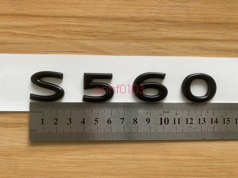 Matte Black S560 Number Trunk Letters Badge Emblems Sticker For Benz Maybach