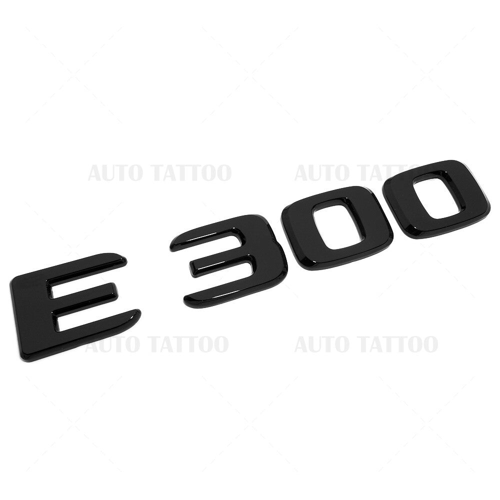 17-21 E300 AMG Letter Emblem 3D Trunk Logo Nameplate Badge Decorate Gloss Black