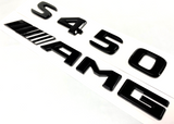 S450 + AMG BLACK FOR MERCEDES REAR TRUNK EMBLEM BADGE NAMEPLATE DECAL NUMBERS