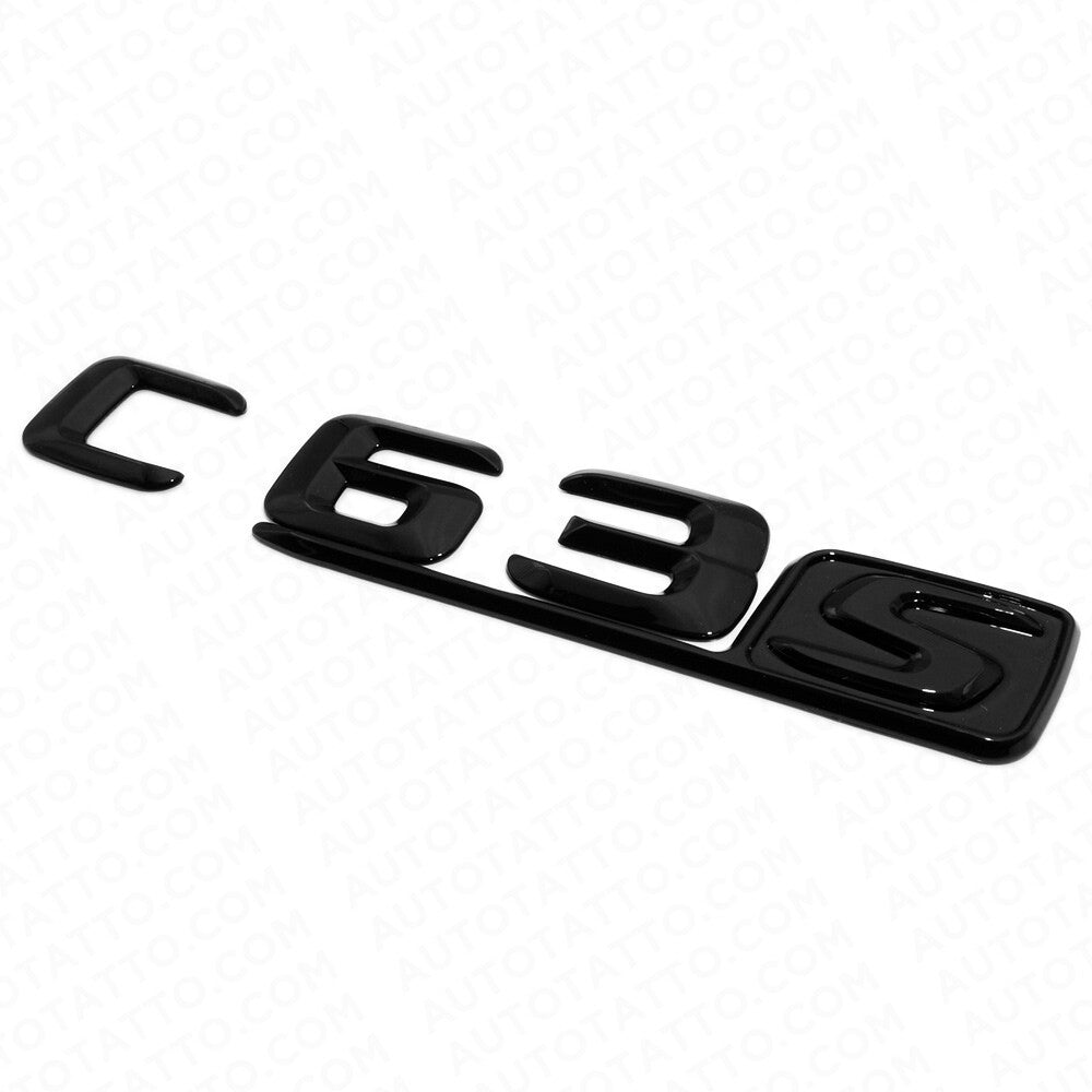 15-16 C 63 S AMG Letter Emblem Trunk 3D Logo Badge Decorate Sport Gloss Black