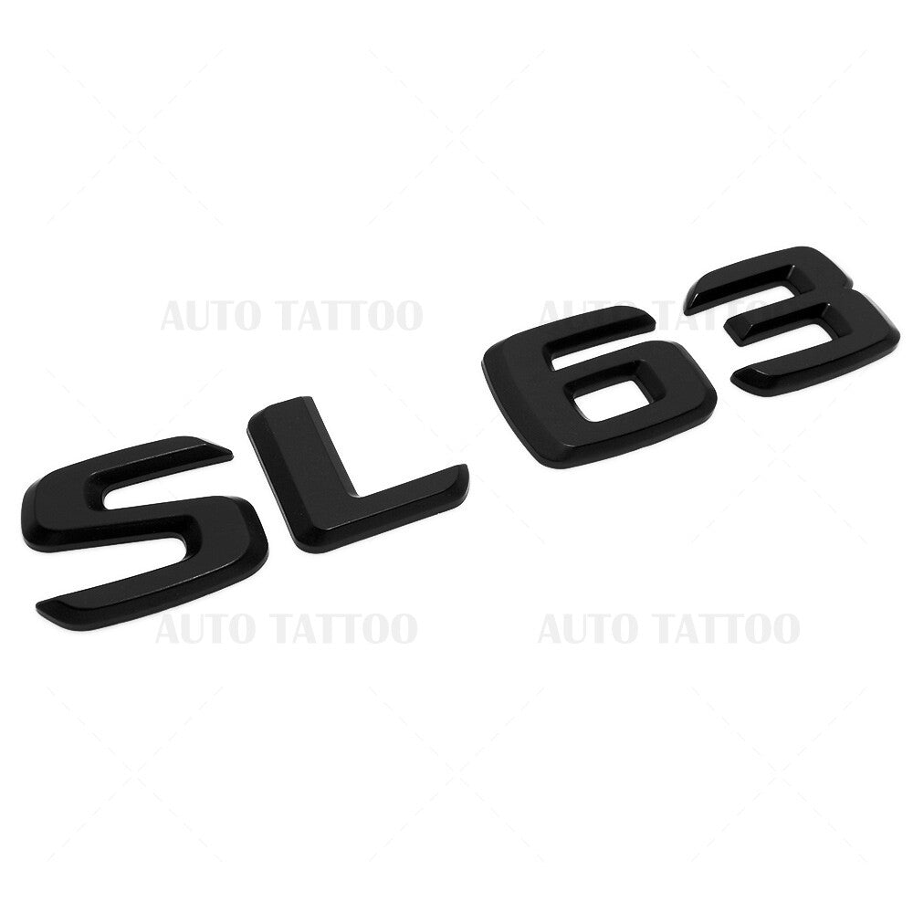 07-14 SL 63 AMG Letter Emblem Trunk Logo Nameplate Badge Decorate Sport Black