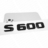 14-17 S 600 AMG Letter 3D Emblem Trunk Logo Nameplate Badge Decorate Matte Black