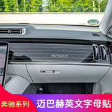 Chrome Steering wheel Trumpet Middle Console Maybach Badge for Mercedes Benz