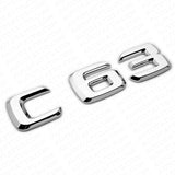 07-15 C 63 AMG Letter Emblem 3D Trunk Logo Nameplate Badge Decorate Sport Chrome