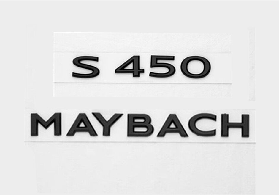 Gloss Black S450 Maybach Number Trunk Letters Badge Emblems Sticker For Benz