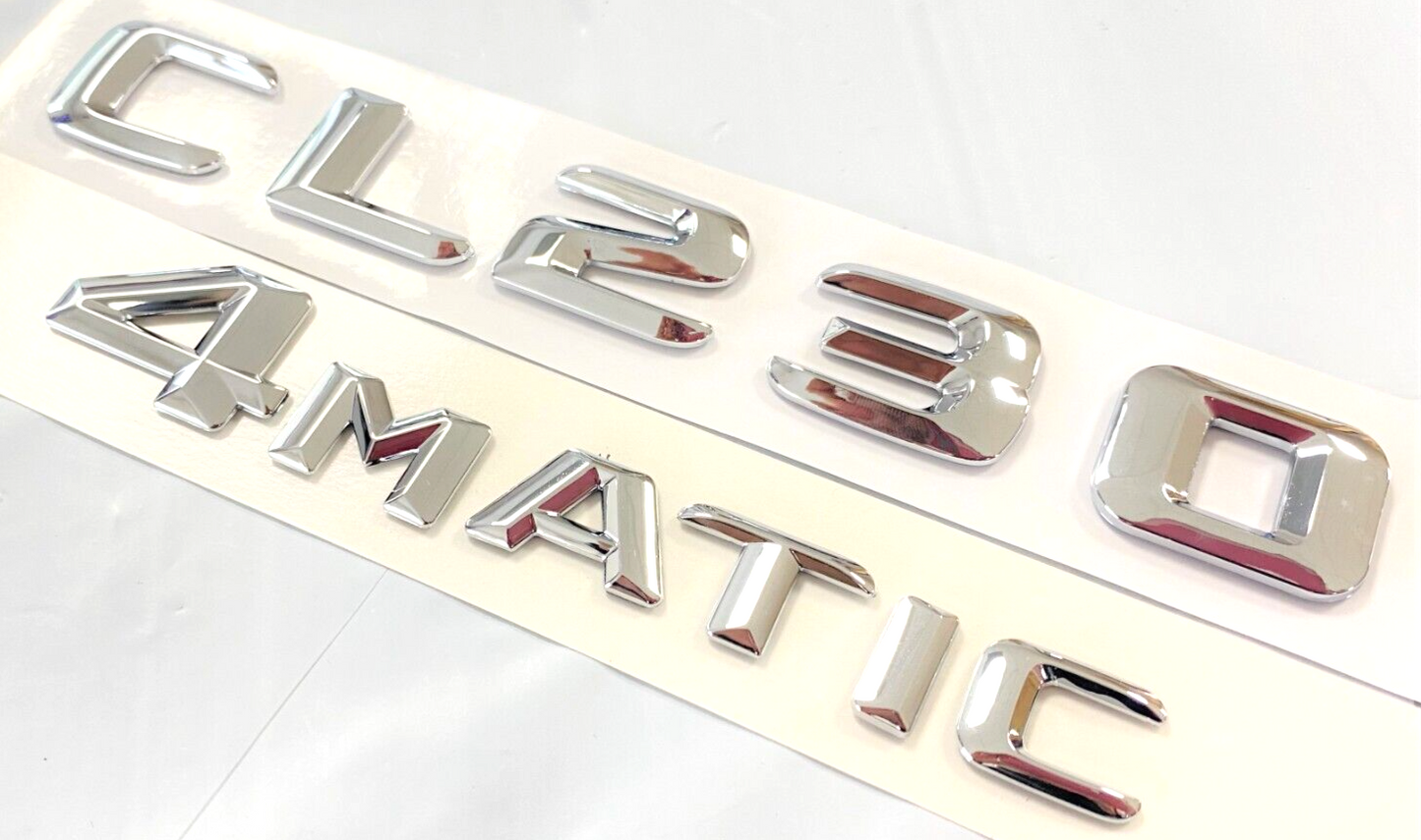 CL230+4MATIC CHROME For MERCEDES REAR TRUNK EMBLEM BADGE NAMEPLAT DECAL NUMBER