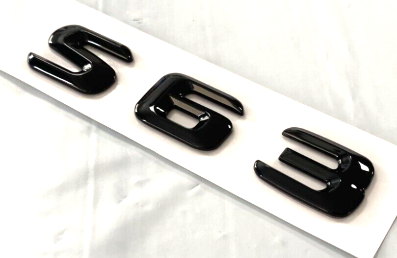 GLOSS BLACK S63 FOR MERCEDES S63 REAR TRUNK EMBLEM BADGE NAMEPLATE