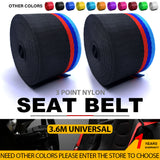 Universal BMW 2 Roll 3.6M Nylon Safety Strap Retractable Van Car Seat Lap Belt