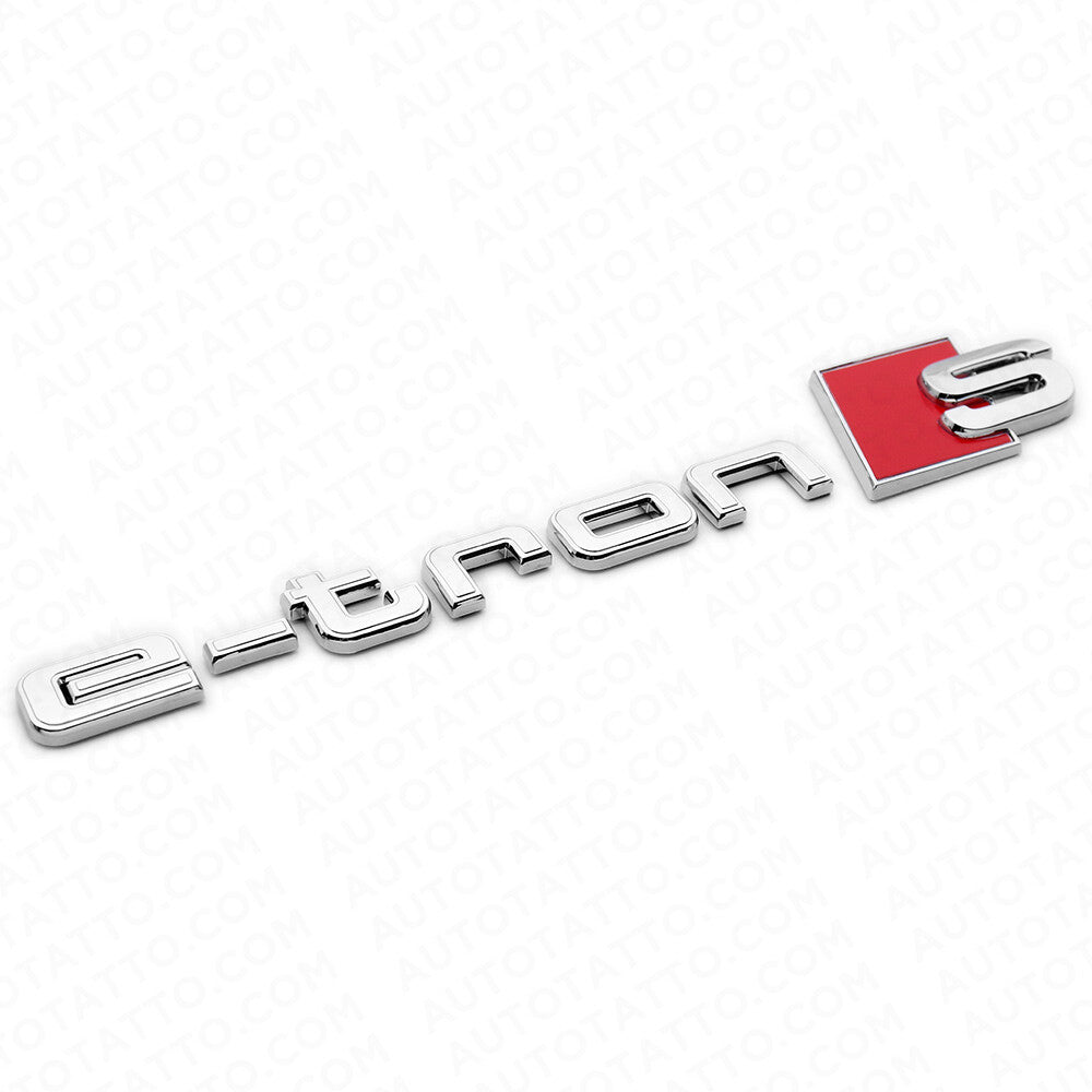 Audi e-tron S OEM Chrome Letter Liftgate Nameplate Trunk Emblem Badge Sport