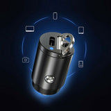 Mini Dual USB Type C PD 30W Car Phone Charger Adapter Fast Charging Accessories